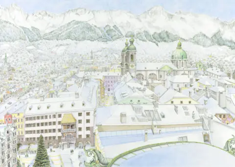 Innsbruck, view from the city tower 2020